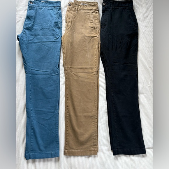 Goodfellow & Co Other - 3 Pair Bundle Goodfellow Hennepin Athletic Fit Chinos 32x30 (Black, Blue, Khaki)